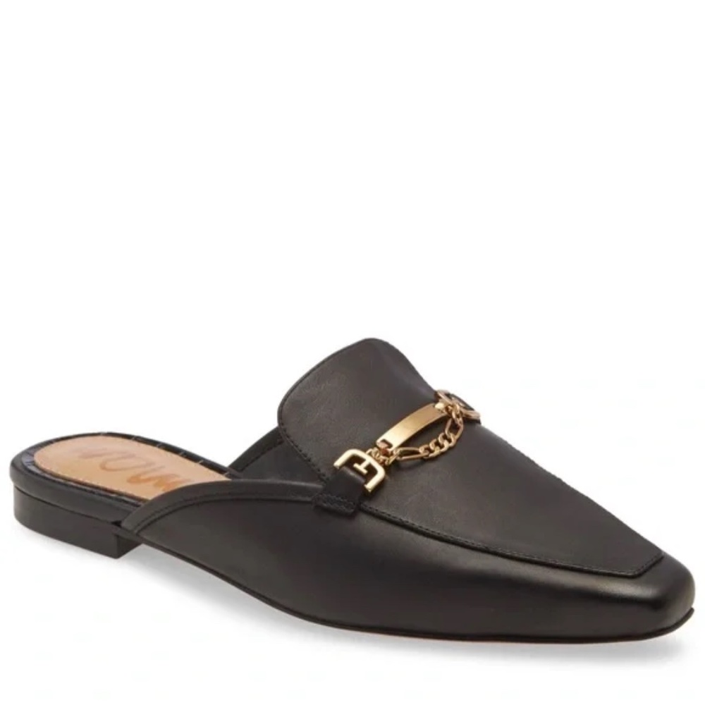 Sam Edelman Evelan Black Chain Mules